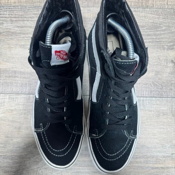 Vans Off The Wall Black Suede High Top Sneakers Men's Size 10 - Picture 2 of 7